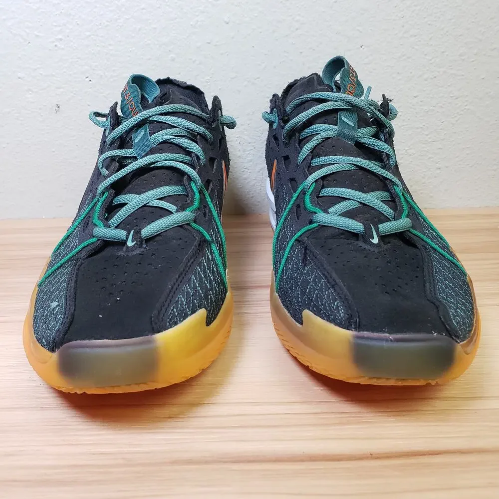 Nike Mens Size 8 G.T. Cut 3‎ Basketball Shoes Black Green Orange Athletic Sporty